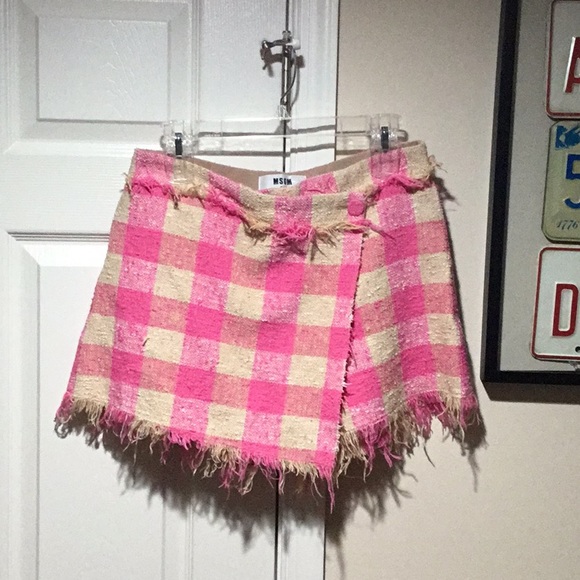 MSGM Pants - MSGM Skort With Check Motif - Size 12 (Italian size 46)